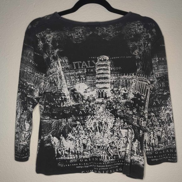 All Over Print Italy Quarter Sleeve Shirt - Picture 2 of 6